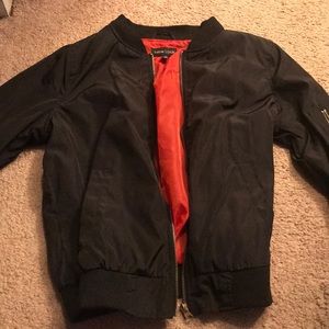 Black bomber jacket
